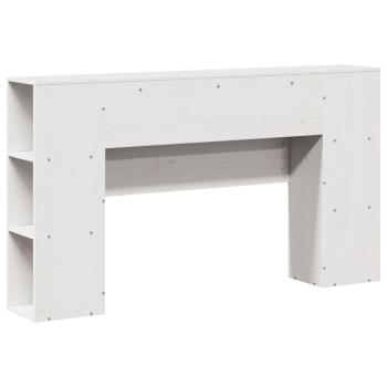 Kopfteil mit Stauraum Weiß 150 cm Massivholz Kiefer