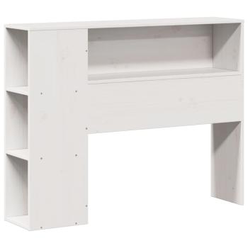 Kopfteil mit Stauraum Weiß 100 cm Massivholz Kiefer