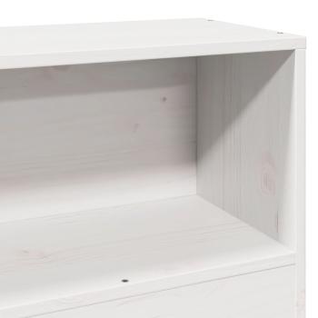 Kopfteil mit Stauraum Weiß 100 cm Massivholz Kiefer