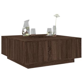 ARDEBO.de - Couchtisch Braun Eichen-Optik 100x100x40 cm Holzwerkstoff