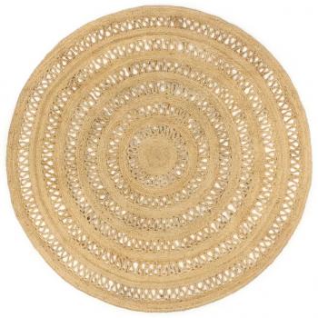 ARDEBO.de - Teppich Handgefertigt Geflochten Jute 180 cm