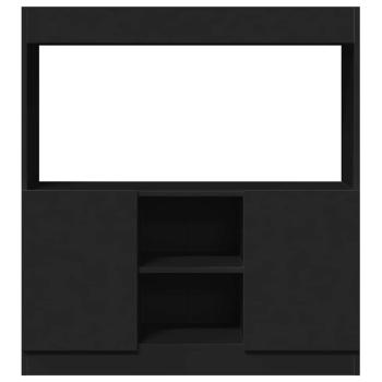 Highboard Schwarz 92x33x100 cm Holzwerkstoff