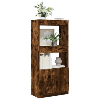 ARDEBO.de - Highboard Räuchereiche 63x33x140 cm Holzwerkstoff