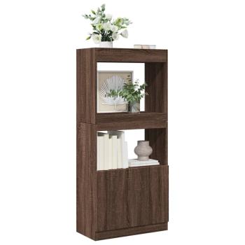 ARDEBO.de - Highboard Braun Eichen-Optik 63x33x140 cm Holzwerkstoff