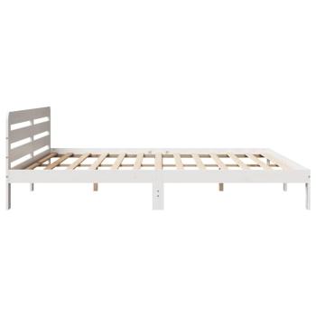Massivholzbett ohne Matratze Weiß 180x200 cm Kiefernholz
