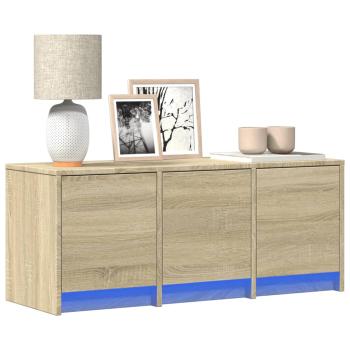 ARDEBO.de - TV-Schrank LED Sonoma-Eiche 97x34x40 cm Holzwerkstoff