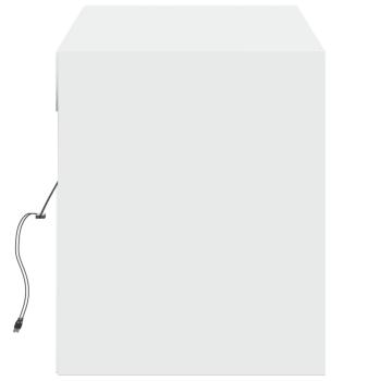 TV-Wandschrank mit LED-Beleuchtung Weiß 140x31x38 cm