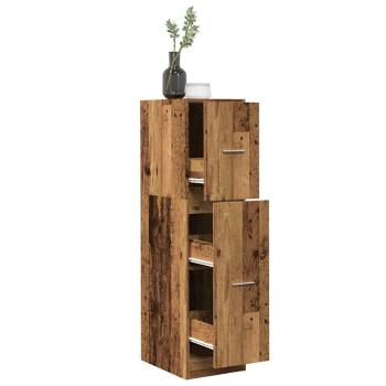 ARDEBO.de - Apothekerschrank Altholz-Optik 30x41x118 cm Holzwerkstoff
