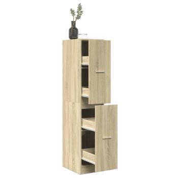 ARDEBO.de - Apothekerschrank Sonoma-Eiche 30x41x144,5 cm Holzwerkstoff