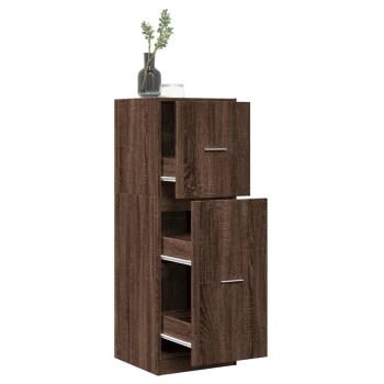 ARDEBO.de - Apothekerschrank Eichen-Optik 40x41x118 cm Holzwerkstoff