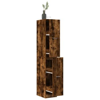 ARDEBO.de - Apothekerschrank Räuchereiche 30x41x174,5 cm Holzwerkstoff