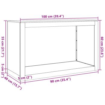 Brennholzregal Grün 100x40x60 cm Stahl