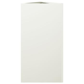 Pflanzkübel 2 Stk. Weiß Dreieckig 40x34,5x70 cm Stahl
