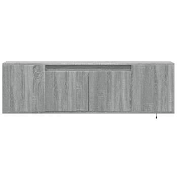 TV-Wandschrank mit LED-Beleuchtung Grau Sonoma 135x31x39,5 cm