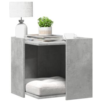 ARDEBO.de - Katzenklo Betongrau 53x53x51 cm Holzwerkstoff