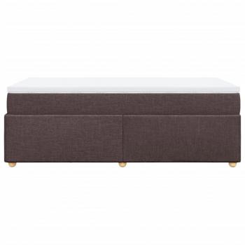 Boxspringbett mit Matratze Dunkelbraun 80x200 cm Stoff