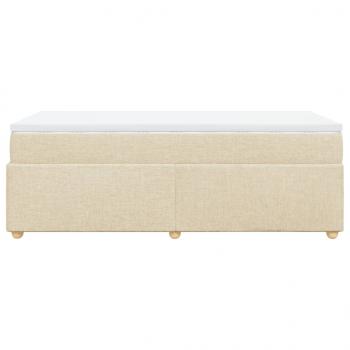 Boxspringbett mit Matratze Creme 80x200 cm Stoff