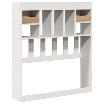 Kopfteil mit Stauraum Weiß 75 cm Massivholz Kiefer