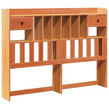 Kopfteil mit Stauraum Wachsbraun 150 cm Massivholz Kiefer