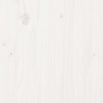 Massivholzbett mit Regal ohne Matratze Weiß 75x190 cm Kiefer