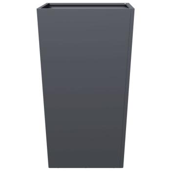 Pflanzkübel 2 Stk. Anthrazit 45x45x75 cm Stahl