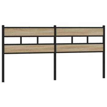 ARDEBO.de - Kopfteil Sonoma-Eiche 193 cm Eisen und Holzwerkstoff
