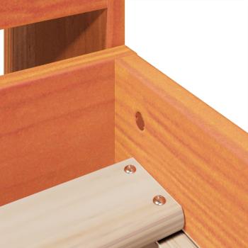 Massivholzbett ohne Matratze Wachsbraun 75x190 cm Kiefernholz