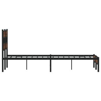 ARDEBO.de - Bettgestell ohne Matratze Braun Eiche 120x200 cm Holzwerkstoff