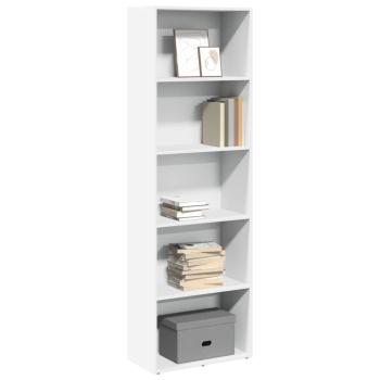 ARDEBO.de - Bücherregal Weiß 60x30x189 cm Holzwerkstoff