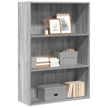 ARDEBO.de - Bücherregal Grau Sonoma 80x30x114 cm Holzwerkstoff