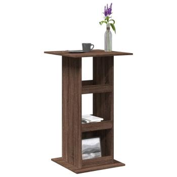 ARDEBO.de - Bartisch mit Ablagen Braun Eiche 60x60x102 cm Holzwerkstoff
