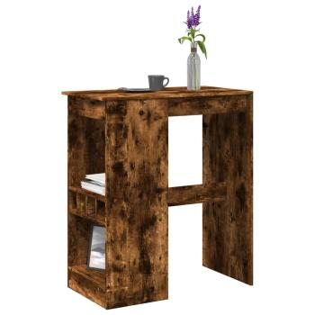 ARDEBO.de - Bartisch mit Regal Räuchereiche 90x47,5x103,5 cm Holzwerkstoff