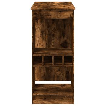 Bartisch mit Regal Räuchereiche 90x47,5x103,5 cm Holzwerkstoff