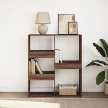ARDEBO.de - Bücherregal/Raumteiler Braun Eichen-Optik 100x33x115 cm