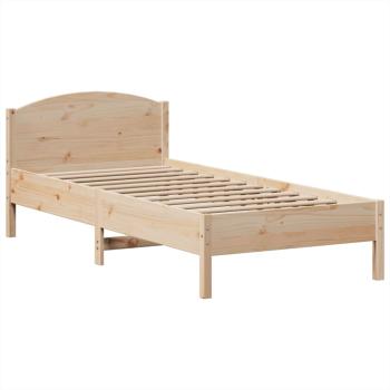 Massivholzbett mit Regal ohne Matratze 90x200 cm Kiefer