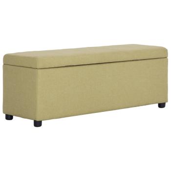Bank mit Staufach 116 cm Grün Polyester