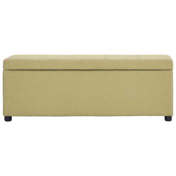 Bank mit Staufach 116 cm Grün Polyester