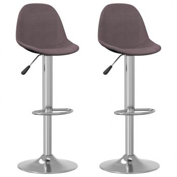ARDEBO.de - Barhocker 2 Stk. Taupe Stoff