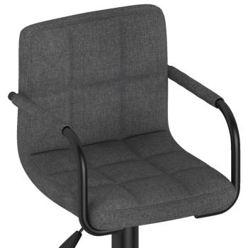 Barhocker Dunkelgrau Stoff
