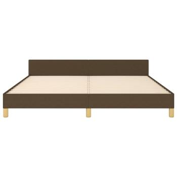 Bettgestell ohne Matratze Dunkelbraun 180x200 cm Stoff