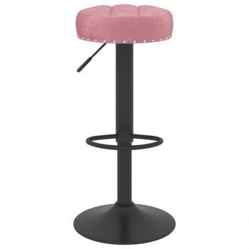 Barhocker 2 Stk. Rosa Samt