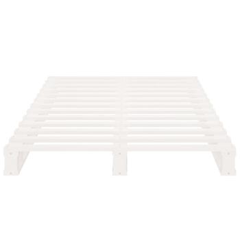 Palettenbett Weiß 90x200 cm Massivholz Kiefer