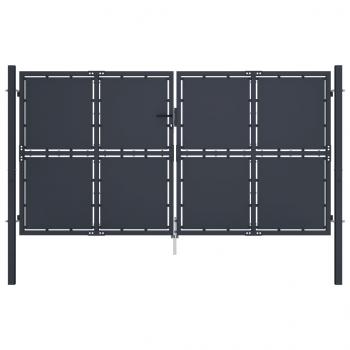 ARDEBO.de - Gartentor Stahl 300 x 175 cm Anthrazit