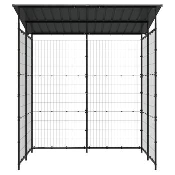 Fahrradschuppen 190x190x222 cm Stahl Schwarz