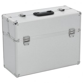 ARDEBO.de - Werkzeugkasten 47 x 36 x 20 cm Silbern Aluminium