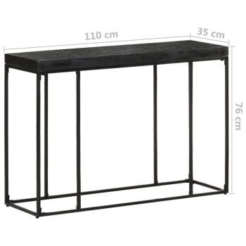 ARDEBO.de - Konsolentisch Schwarz 110x35x76 cm Massivholz Akazie und Mango