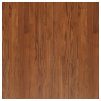 Tischplatte Quadratisch Dunkelbraun 70x70x4cm Behandelte Eiche