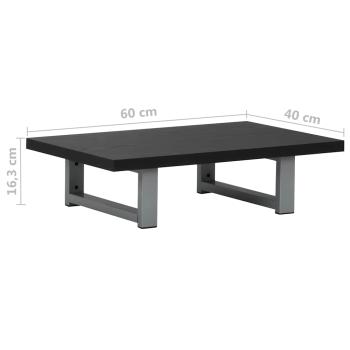 2-tlg. Badmöbel-Set Keramik Schwarz