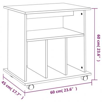 Rollschrank Braun Eichen-Optik 60x45x60 cm Holzwerkstoff