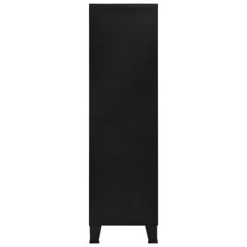 Kleiderschrank Industrial Schwarz 90x40x140 cm Stahl